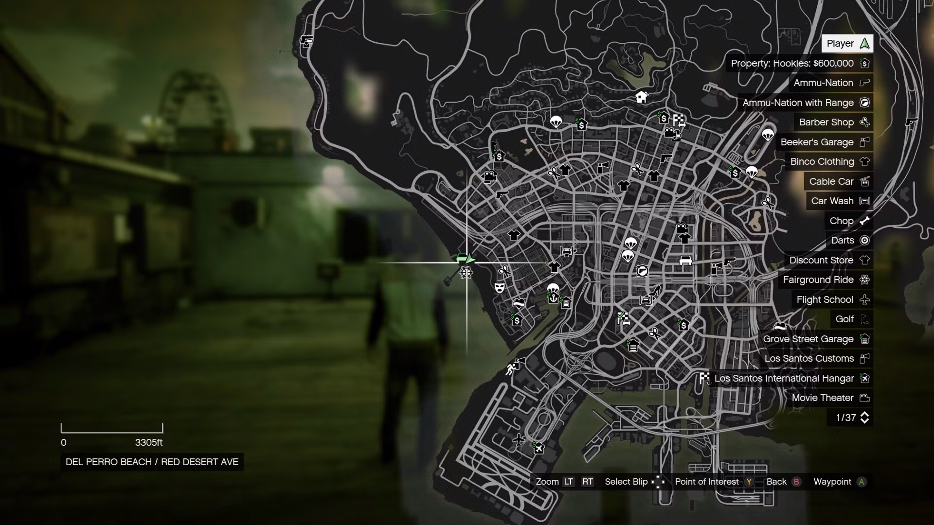 Mapa posterunku policji Del Perro